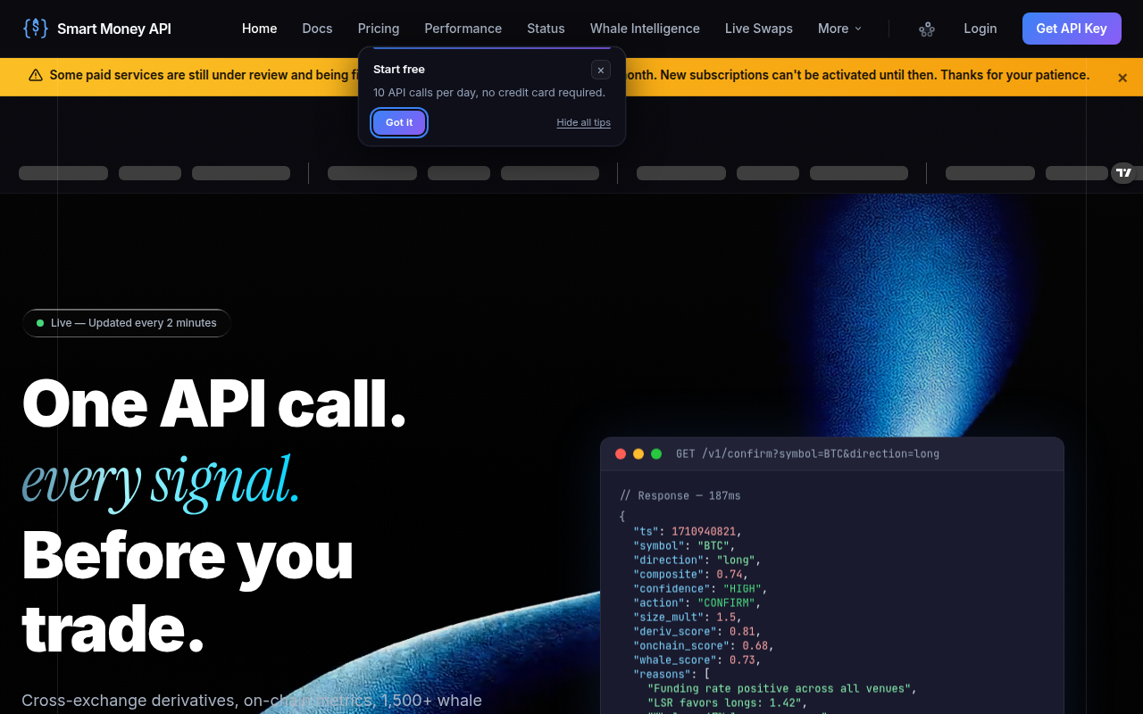 How to Size Positions Using a Confirmation Score API — Smart Money API